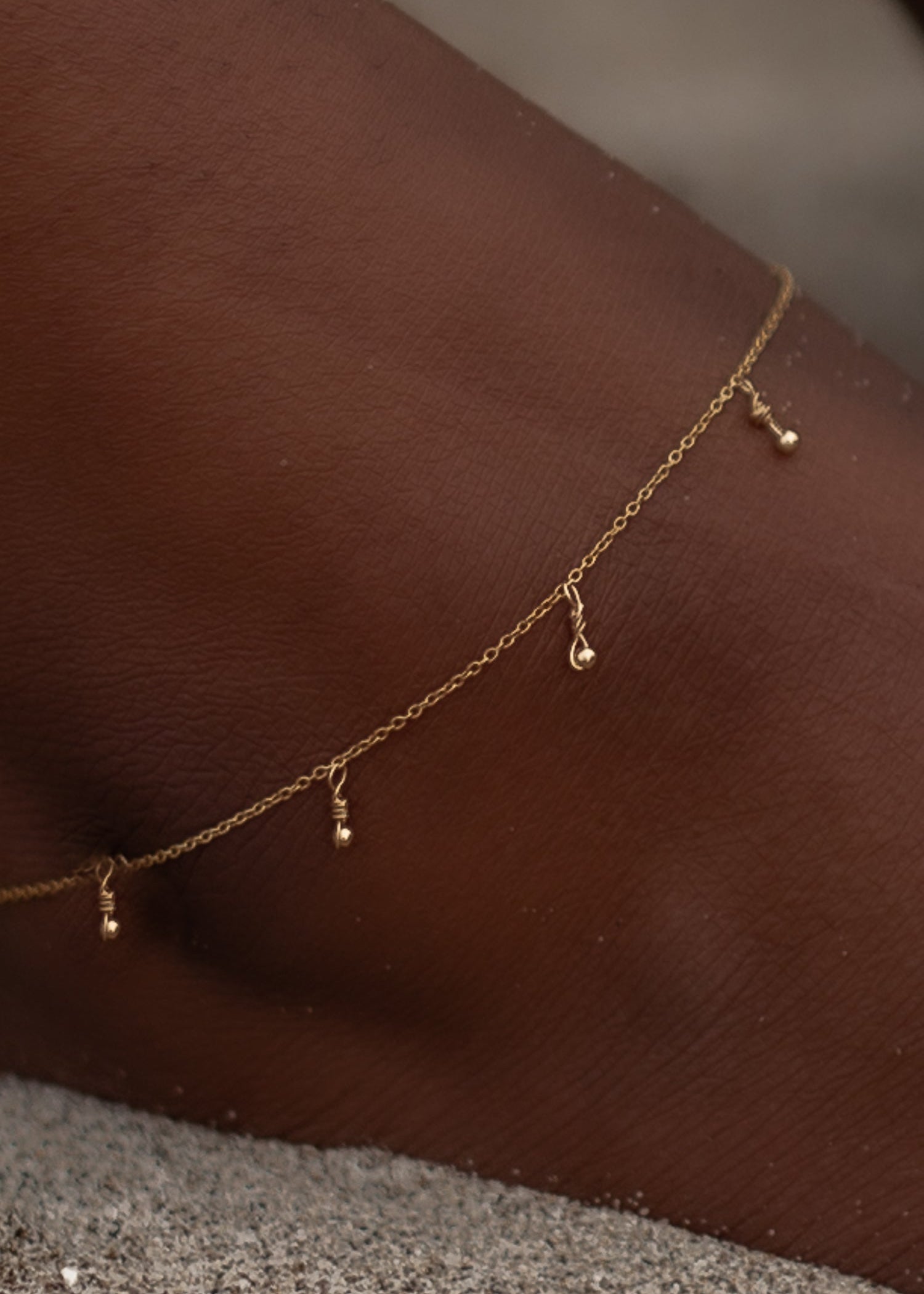 Knotted Gold Anklet