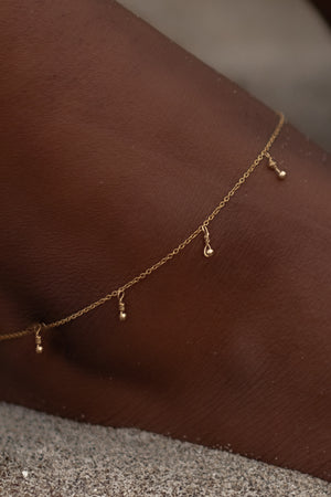 18k Gold Rope Bracelet Women's Gold Anklet Chain Bracelet