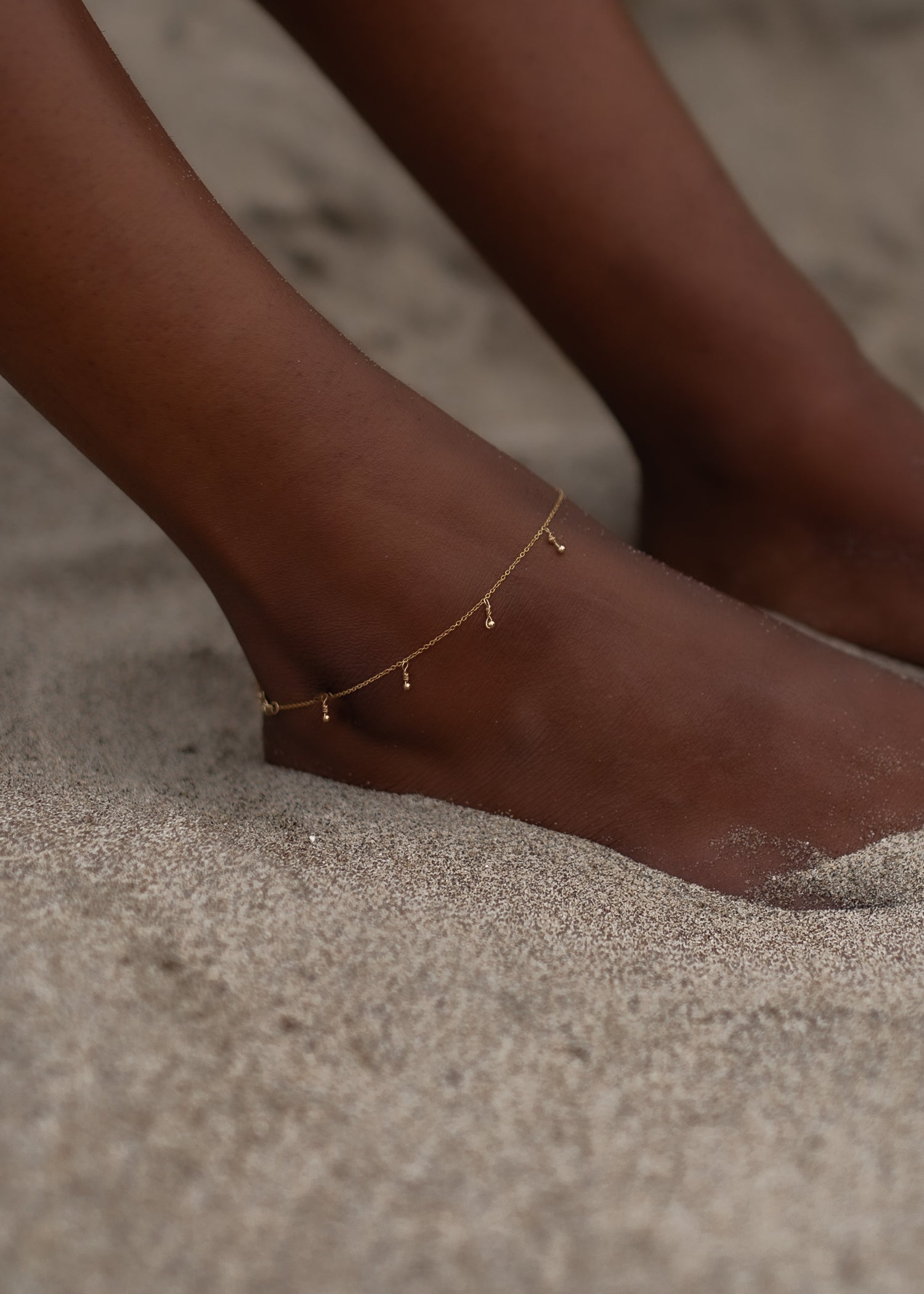 Knotted Gold Anklet