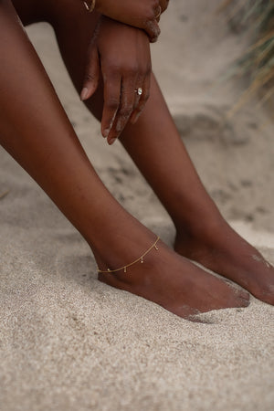Knotted Gold Anklet