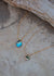Alternate view of gold venetian chain necklaces with one large abalone pendant and one small abalone pendant