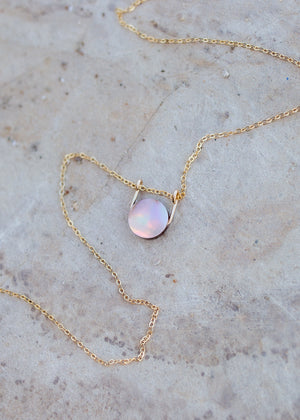 Alternate view of the shell necklace